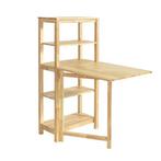 Opvouwbare Eettafel van Rubberhout met Plank en Klapblad, Verzenden, Nieuw