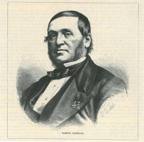 Portrait of Samuel Sarphati, Antiek en Kunst, Kunst | Etsen en Gravures