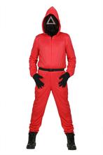 Squid Game Pak Rood Met Masker Driehoek, Kleding | Heren, Ophalen of Verzenden, Nieuw