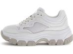 GUESS Brecky - Lage sneakers - Wit mesh en leatherlook -, Verzenden, Zo goed als nieuw