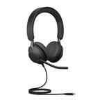 Jabra Evolve2 40 Headset Kantoor/callcenter USB Type-C, Verzenden, Refurbished, On-ear, Jabra