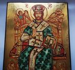 Icoon - Jezus Christus op een troon, Russisch, Antiek en Kunst