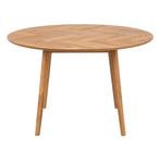 *WOONWINKEL* Ronde Tafel Met Een Vissengraatpatroon, Huis en Inrichting, Tafels | Eettafels, Verzenden, Nieuw