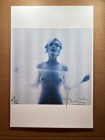 BERT STERN - Bert Stern signed Marilyn Monroe nude in blue beschikbaar voor biedingen