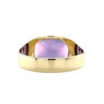 Gouden vintage zegelring met saffier 14 krt, Sieraden, Tassen en Uiterlijk, Ringen, Ophalen of Verzenden, Nieuw