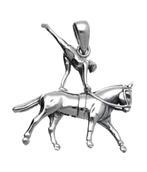 Zilveren Paard voltige kettinghanger, Nieuw, Verzenden