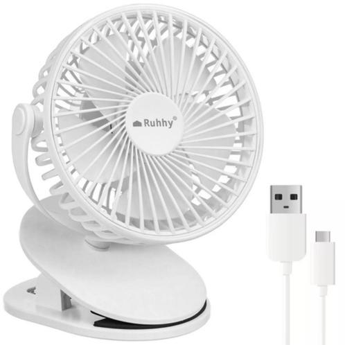 Ruhhy draadloze ventilator wit compact en stil met USB op..., Witgoed en Apparatuur, Airco's, Nieuw, Ophalen of Verzenden