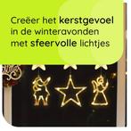 Kerstverlichting Raam Engel, Ster, Kerstman - 73-82cm -, Diversen, Kerst, Verzenden, Nieuw