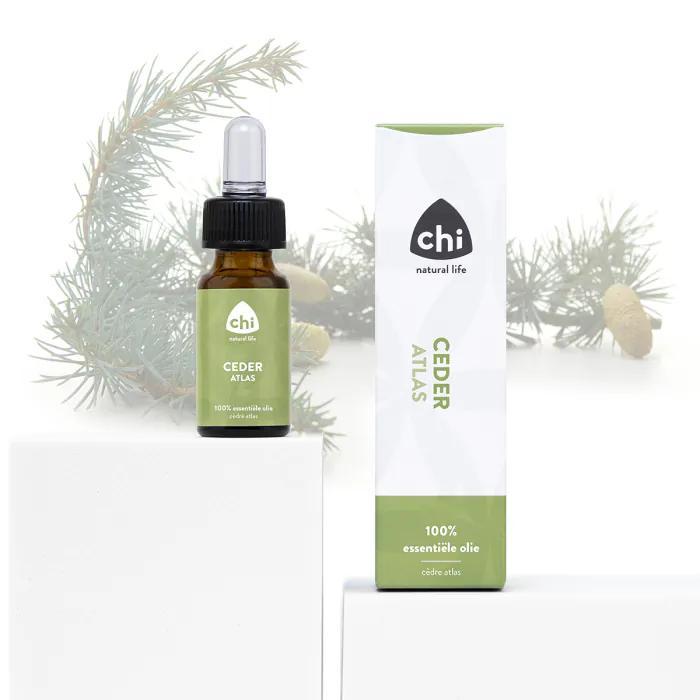 Ceder Atlas etherische olie, Wild - 10 ml - Chi Natural Life, Sport en Fitness, Gezondheidsproducten en Wellness, Ophalen of Verzenden