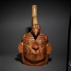Moche, Peru, Terracotta Mooi Huaco-portret. TL-test. 25,5 cm