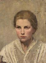 Louise Fritzlin (1870-1953) - Portret van een jonge vrouw,