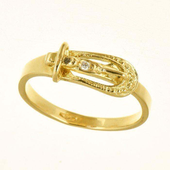 Ring - 14 karaat Geel goud Diamant (Natuurlijk), Sieraden, Tassen en Uiterlijk, Ringen