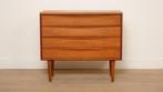 Vintage Deense ladekast | Teak | 4 lades, Huis en Inrichting, Kasten | Ladekasten, Ophalen of Verzenden, Nieuw