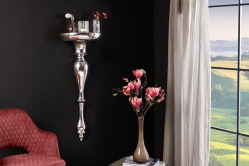 Barokke wandconsole SCALA 80cm zilver aluminium wandplank -, Huis en Inrichting, Tafels | Sidetables, Ophalen of Verzenden