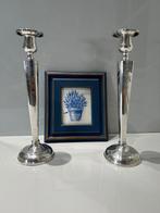 Pair of Sterling Silver Tapering Candlesticks - Newburyport, Antiek en Kunst, Antiek | Goud en Zilver