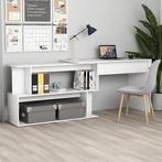 vidaXL Hoekbureau 200x50x76 cm bewerkt hout wit, Huis en Inrichting, Verzenden, Nieuw