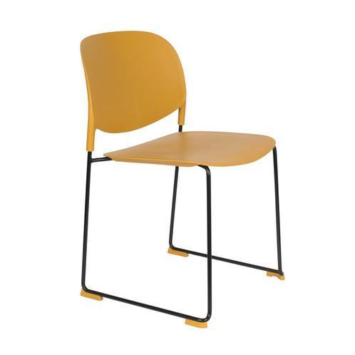 *WOONWINKEL* Okergele Stapelstoel Kunsttof, Huis en Inrichting, Stoelen, Nieuw, Kunststof, Verzenden