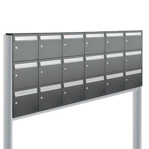 Brievenbusunit Flow set vrijstaand 6-breed, 3-hoog -, Tuin en Terras, Brievenbussen, Nieuw, Verzenden