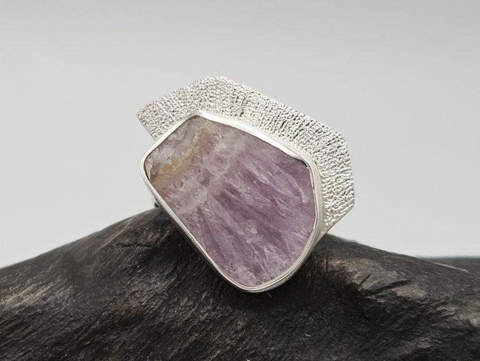 Kostis Bacharidis - Amethist - Zilver - Ring, Verzamelen, Mineralen en Fossielen
