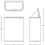 Brabantia Bo Touch Bin Prullenbak - 2 x 30 liter -, Huis en Inrichting, Verzenden, Zo goed als nieuw