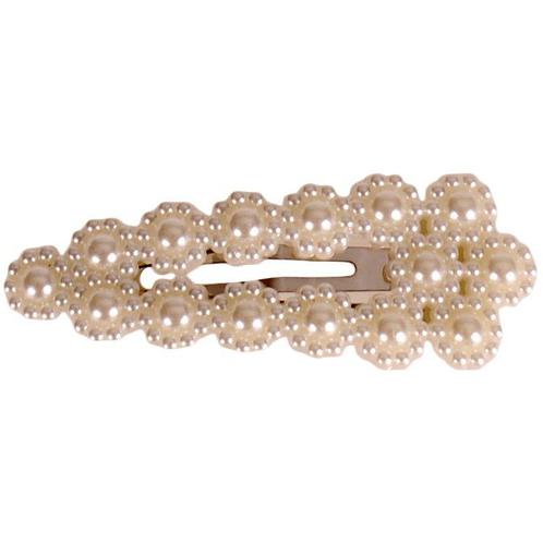 Haarclip met grote en kleine pareltjes off-white - 8cm NIEUW, Sieraden, Tassen en Uiterlijk, Kindersieraden, Wit, Nieuw, Ophalen of Verzenden
