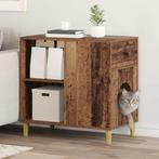 vidaXL Kattenhuis Oudhout 72 x 42,5 x 70 cm Bewerkt hout, Dieren en Toebehoren, Katten-accessoires, Verzenden, Nieuw