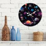 Klok Planeten - Ø 30 cm, Huis en Inrichting, Woonaccessoires | Klokken, Verzenden, Nieuw