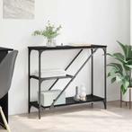 vidaXL Wandtafel Zwart Eiken 88,5 x 30 x 75 cm Bewerkt hout, Minder dan 45 cm, Verzenden, Nieuw, 70 cm of meer