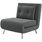 TRUUSK Slaapstoel Klapstoel Met Bedfunctie Donkergrijs 77x88, Huis en Inrichting, Fauteuils, Verzenden, Nieuw