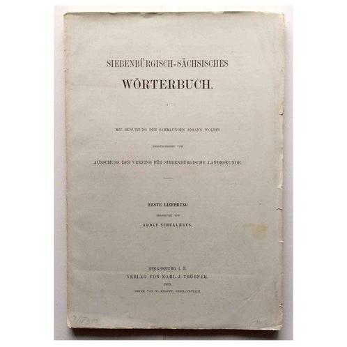 A. Schullerus - Siebenbürgisch-Sächsisches Wörterbuch. A-F -, Antiek en Kunst, Antiek | Boeken en Bijbels