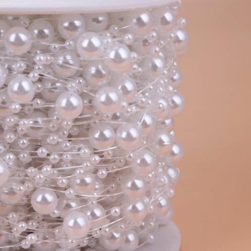 Parelketting per 3 meter kleinverpakking. wit 3+8 mm, Huis en Inrichting, Woonaccessoires | Kunstplanten en Kunstbloemen, Nieuw