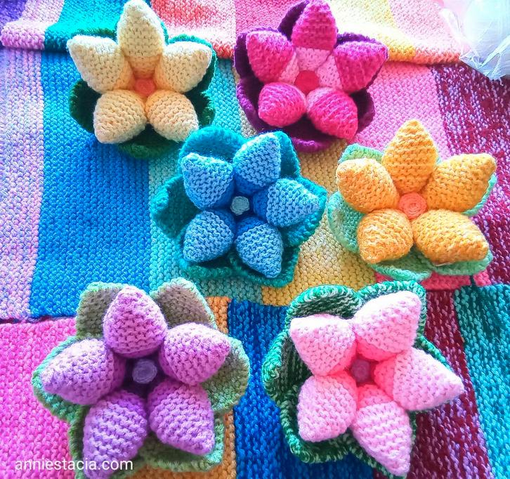 Uniek gebreide bloemen schaaltjes, Hobby en Vrije tijd, Breien en Haken, Breien, Wol of Garen, Nieuw, Verzenden