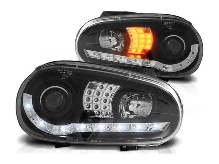 Koplamp units LED dagrijverlichting Chrome geschikt voor VW, Auto-onderdelen, Verlichting, Nieuw, Volkswagen, Verzenden