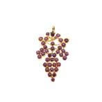 18 Krt. Gouden hanger met robijn (unieke kettinghanger, 750), Sieraden, Tassen en Uiterlijk, Broches, Gebruikt, Overige kleuren