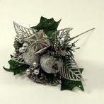 Kerstbijstekerzilver appel, cadeautje en besjes / stuk, Ophalen of Verzenden, Nieuw