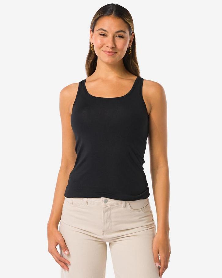 HEMA Damessinglet biologisch katoen zwart 2 voor 19.99, Kleding | Dames, Overige Dameskleding, Nieuw, Verzenden
