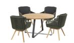4 Seasons Outdoor Flores tuinset green met Basso tafel Ø 130, Ophalen of Verzenden, Nieuw