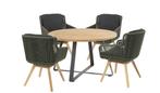 4 Seasons Outdoor Flores dining set green met Basso tafel Ø, Nieuw, Ophalen of Verzenden