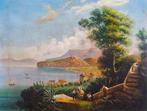 Scuola napoletana (XIX) - Paesaggio, Antiek en Kunst, Kunst | Schilderijen | Klassiek
