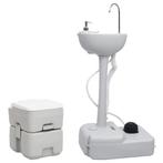vidaXL Campingtoilet en wasbak draagbaar, Verzenden, Nieuw