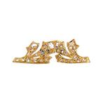 Gouden oorstekers met roosdiamant 14 krt, Sieraden, Tassen en Uiterlijk, Oorbellen, Ophalen of Verzenden, Nieuw