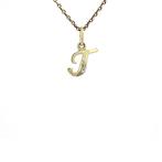 Gouden vintage letter T hanger met diamant 14 krt, Sieraden, Tassen en Uiterlijk, Kettinghangers, Ophalen of Verzenden, Nieuw