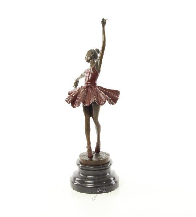 Figuur - A BRONZE SCULPTURE OF A BALLERINA - Brons, Marmer, Antiek en Kunst, Curiosa en Brocante
