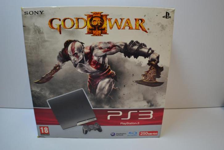God of War Playstation 3 Slim 250 GB Console Set, Spelcomputers en Games, Spelcomputers | Sony PlayStation 3, Zo goed als nieuw