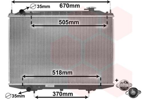 RADIATOR VOOR NISSAN FRONTIER 2001-2004 21410VK505, Auto-onderdelen, Airco en Verwarming, Nieuw, Ophalen of Verzenden