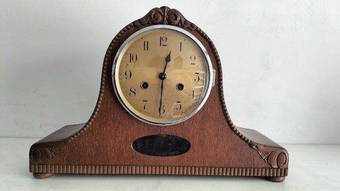 Pendule - Art Deco Hout, Messing - 1920-1930, Antiek en Kunst, Antiek | Klokken