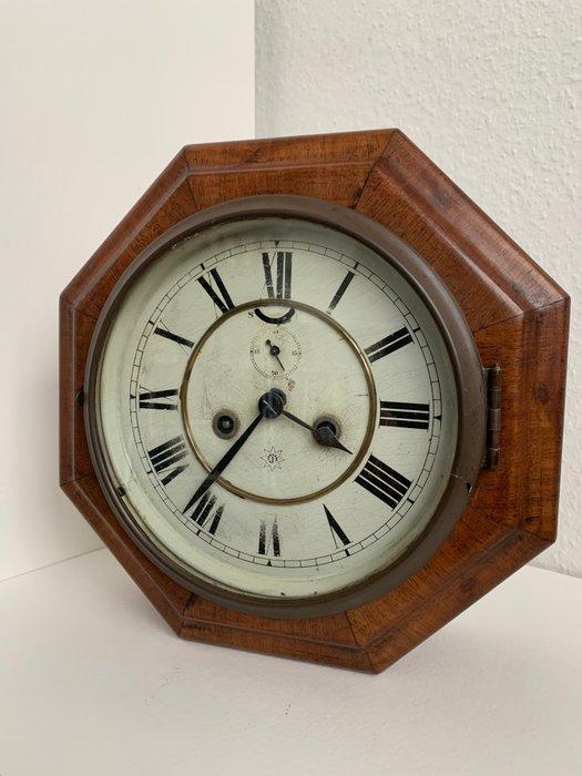 Wandklok - Junghans - Hout, Messing - 1910-1920, Antiek en Kunst, Antiek | Klokken
