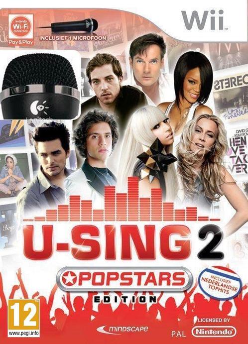 U-Sing 2 Popstars Edition + 1 Microfoon (Nintendo Wii), Spelcomputers en Games, Games | Nintendo Wii, Gebruikt, Vanaf 7 jaar, Verzenden