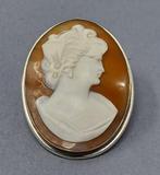 Zonder Minimumprijs - Broche Zilver - Cameo, Sieraden, Tassen en Uiterlijk, Antieke sieraden