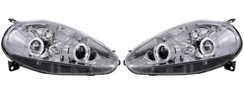 Koplampen Angel Eyes | Fiat Punto 2005-> | chroom, Auto-onderdelen, Verlichting, Nieuw, Fiat, Verzenden